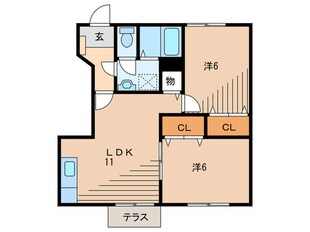 コートヤードⅡの物件間取画像